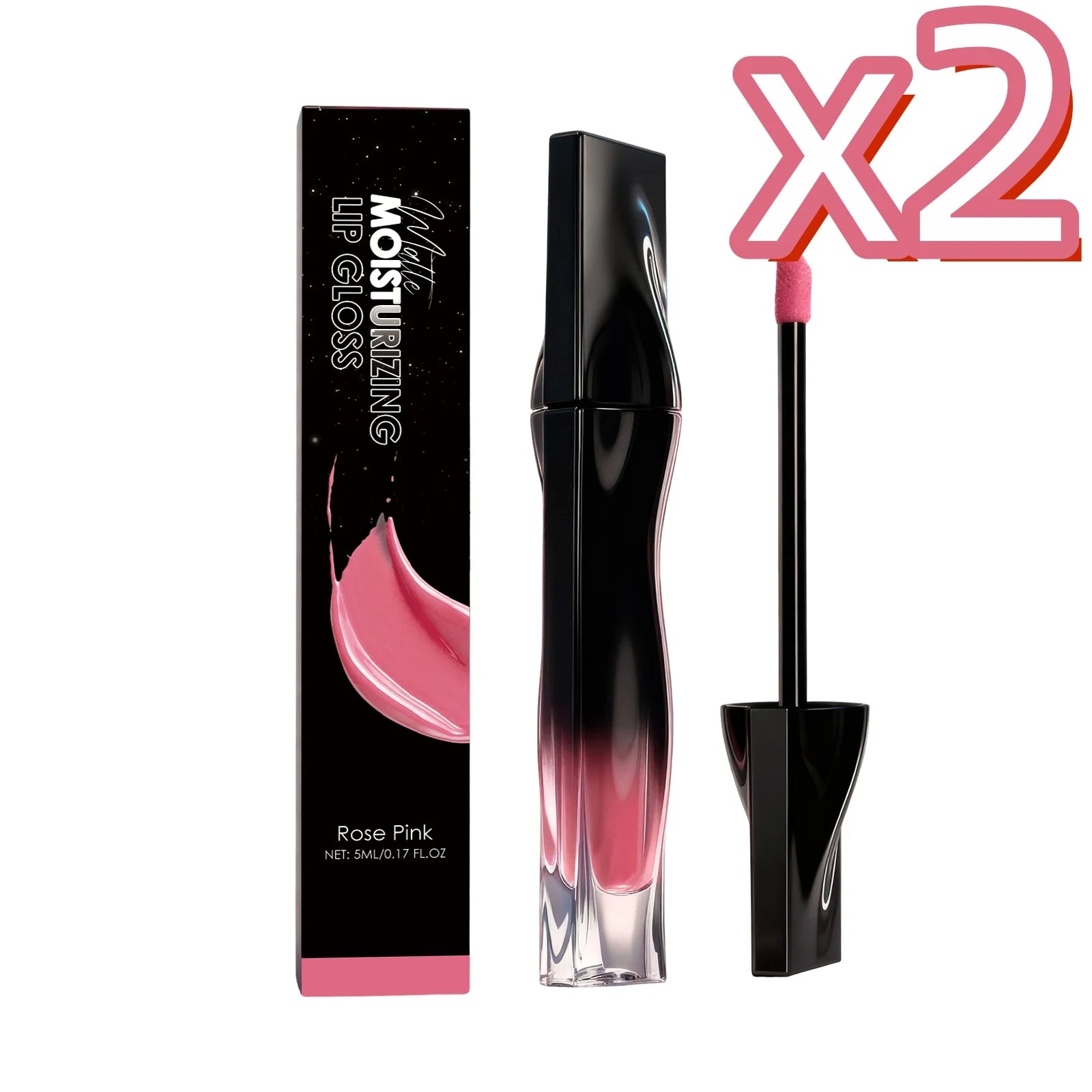 Premium Matte Lip Balm 6-Color Moisturizing Lipstick Set Matte Lipstick Set Zpaxo Rose Pink X2
