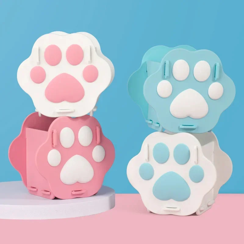 Cute Cartoon Cat Claw Pen Holder Student Desktop Storage Box