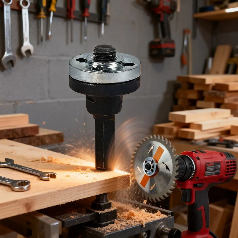 Power Drill to Angle Grinder Adapter Kit – Flange Nut & Handle