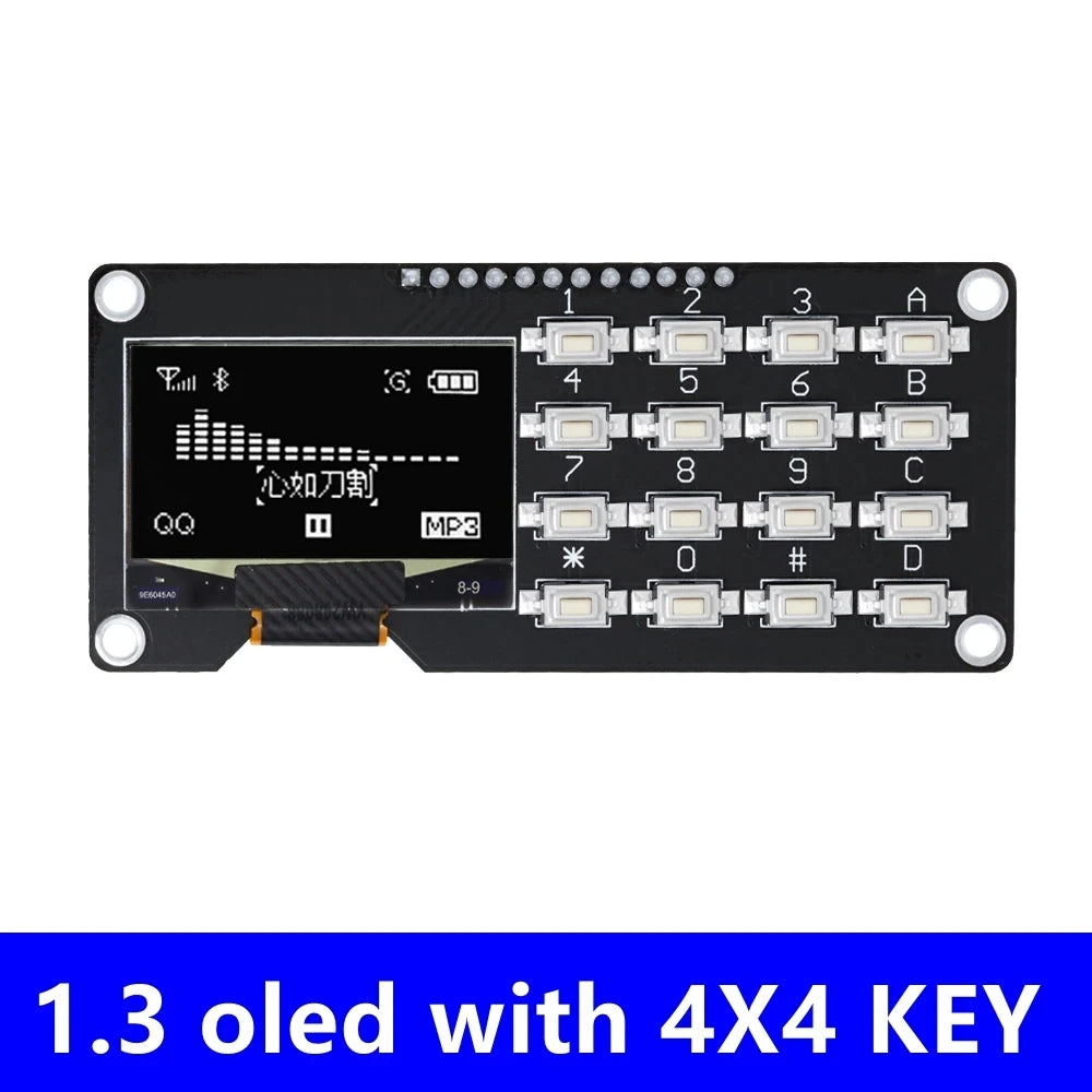 I2C OLED Display Module 128x64 SSD1306 SH1106 3 3V 5V Compatible Zpaxo white with button