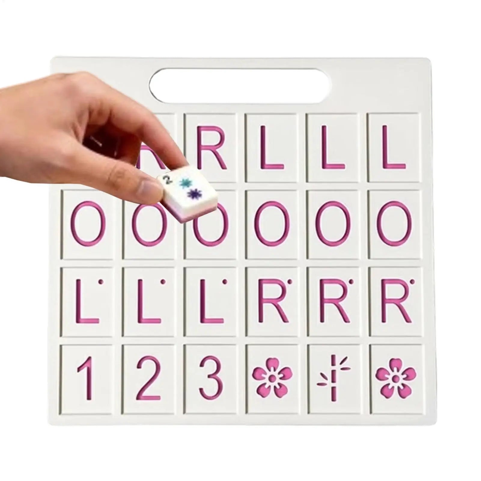 Solo Mahjong Board Practice Tiles 24 Slots Portable Fun Games Mahjong Practice Board Training Tool for Vacation Camping Zpaxo