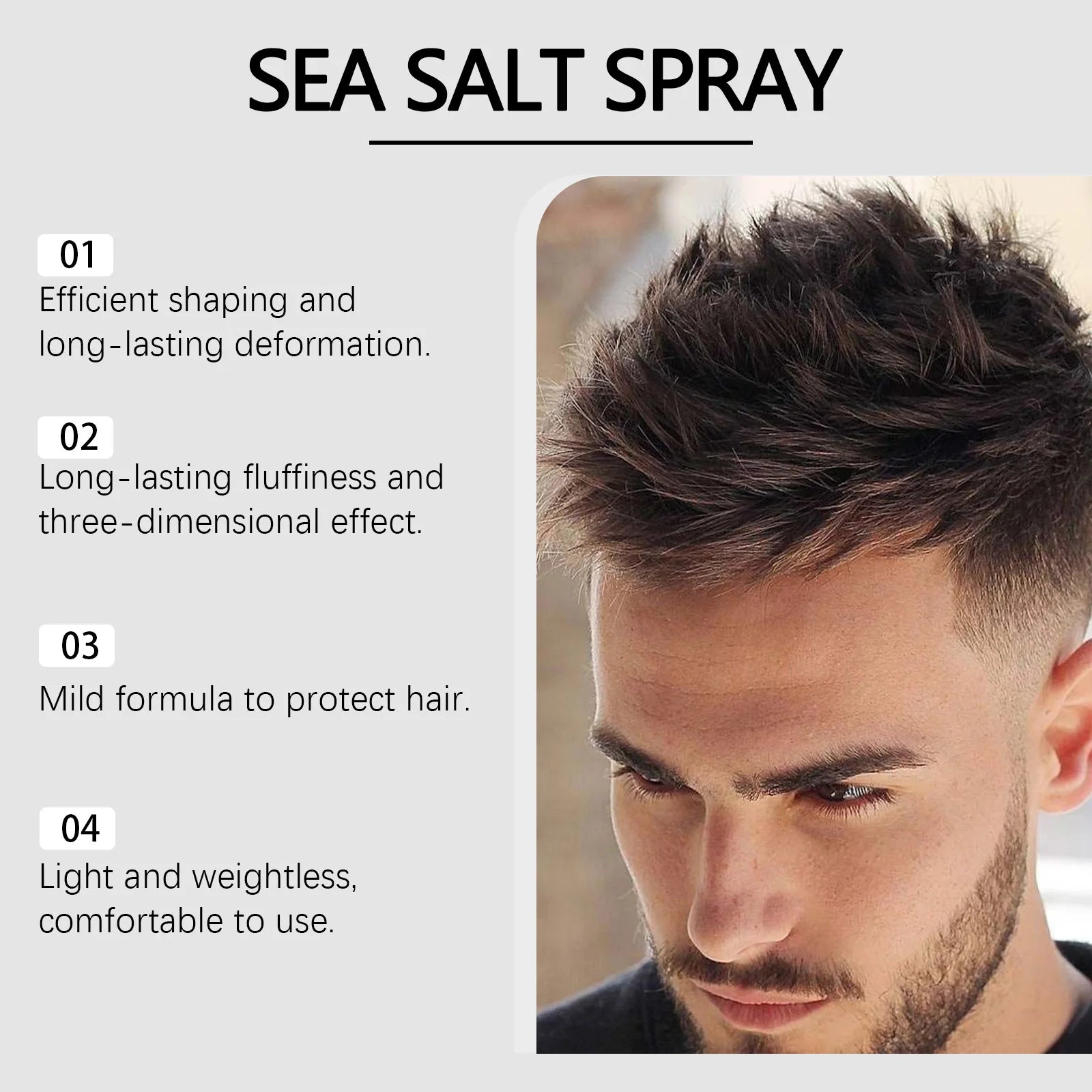 Sea Salt Styling Spray Long Lasting Strong Hold That Won T Flatten Or Grease Hair Lightweight Fluffy Foam Mousse Zpaxo