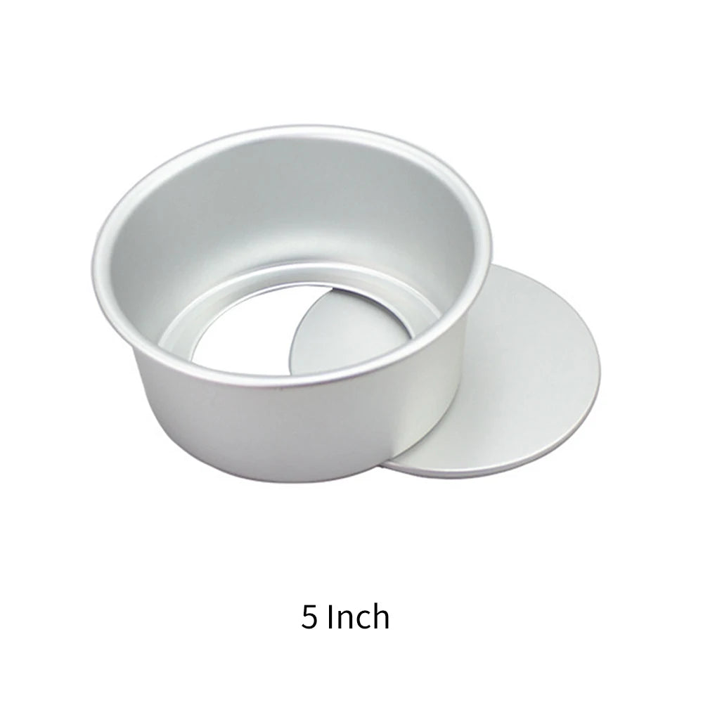 Aluminum Cake Pan 2/4/5/6/7/8Inch Round Non-Stick Cake Mold Anodised Aluminum with Removable Base for Birthday Wedding Party Zpaxo 5 Inch 52041