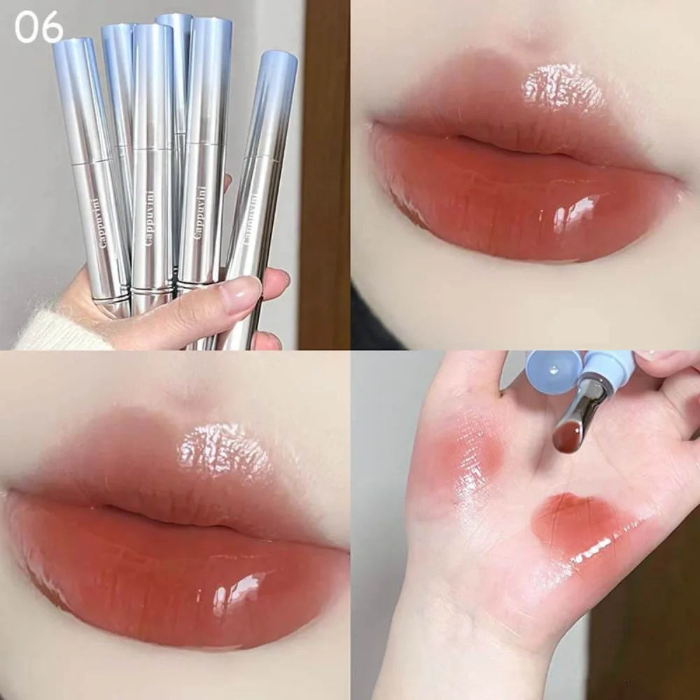 Metal Iron Brush Glossy Lipstick Non-stick Cup Long Lasting Glass Zpaxo 6