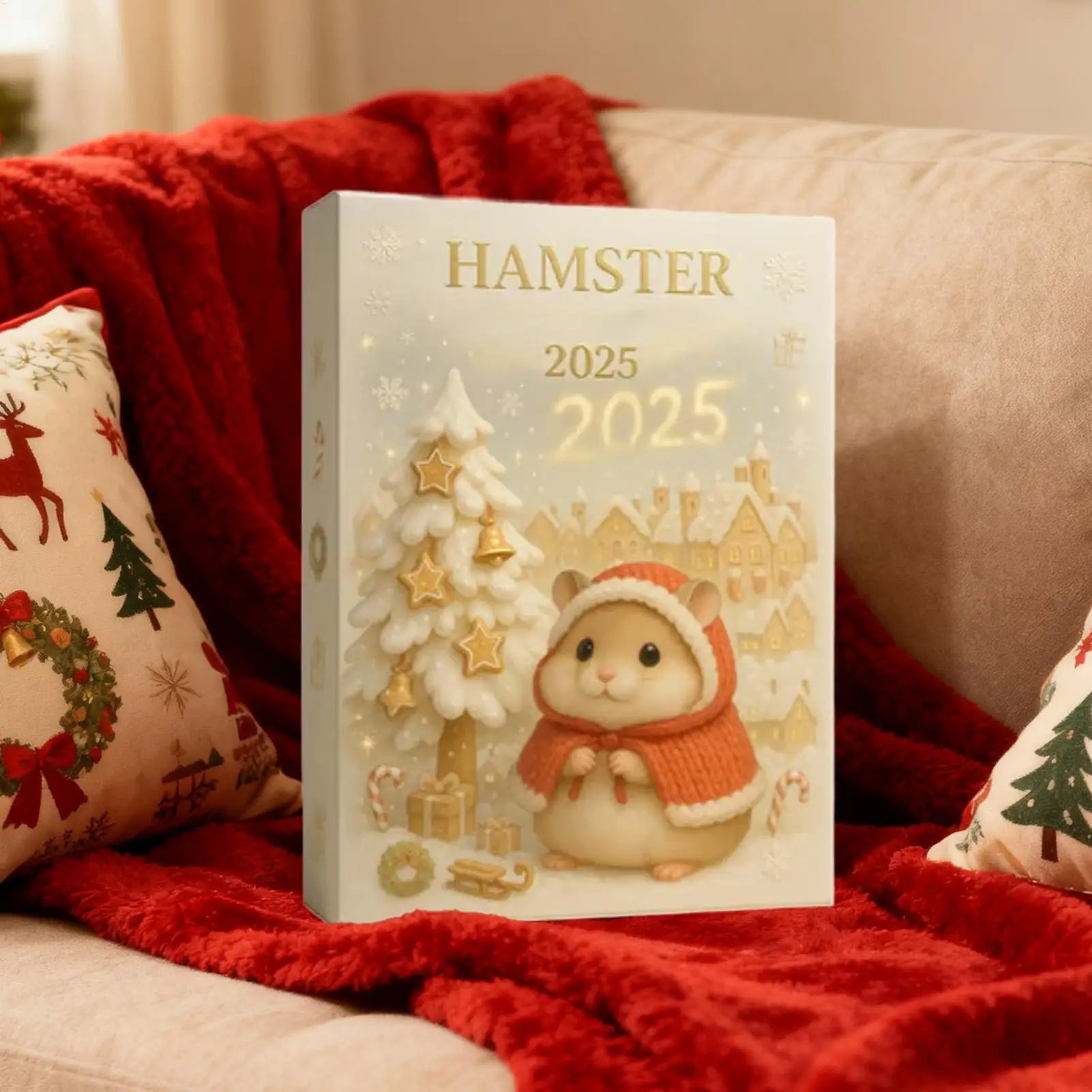 Hamster Advent Calendar 2025 24 Days 2D Acrylic Christmas Tree