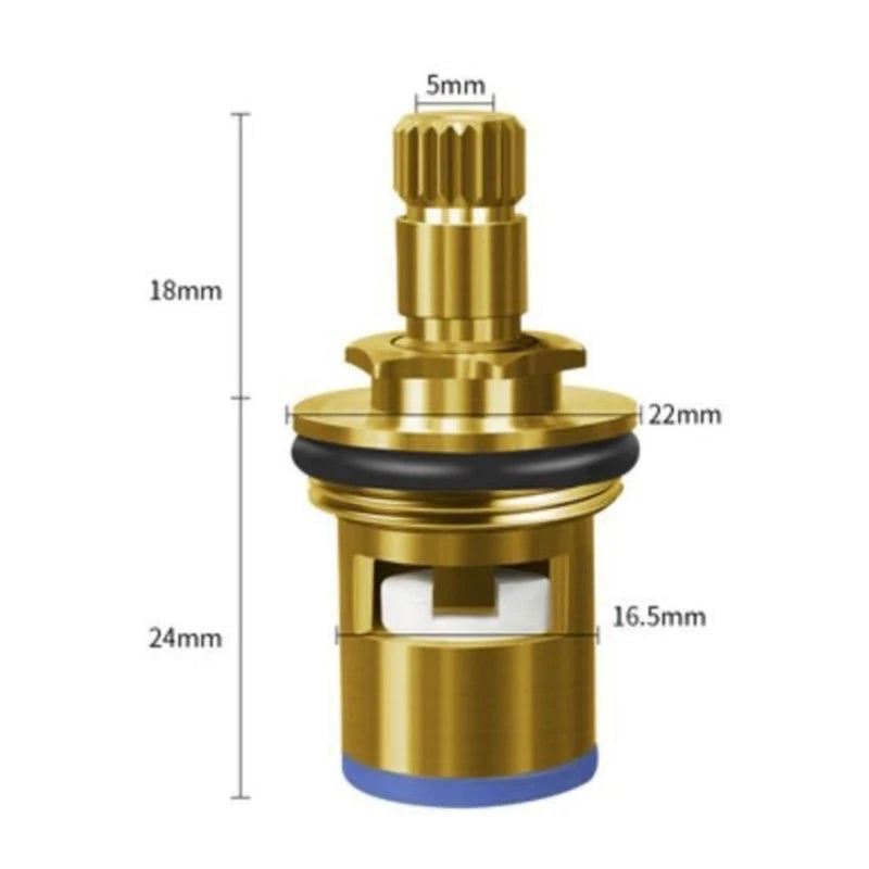 Faucet Valves Replacement Universal Tap Valve Brass Cartridge Inner Zpaxo 3Pcs