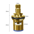 Faucet Valves Replacement Universal Tap Valve Brass Cartridge Inner Zpaxo 3Pcs