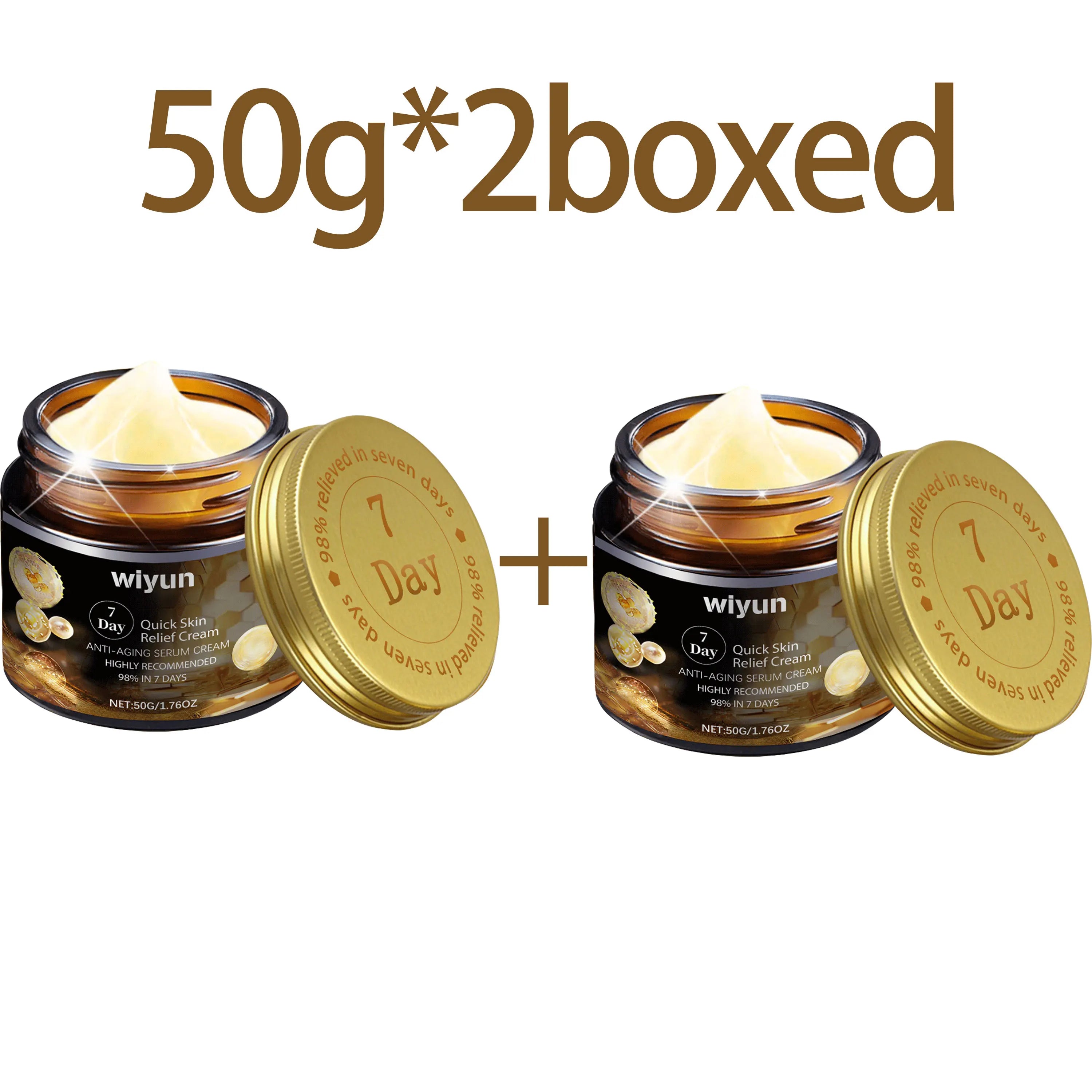 Wiyun Face Cream for Dark Spots Removal Fine Lines Repair Damaged Skin Firming Lifting Sagging Improvement Nourishing Skin Care Zpaxo 50g X 2PCS
