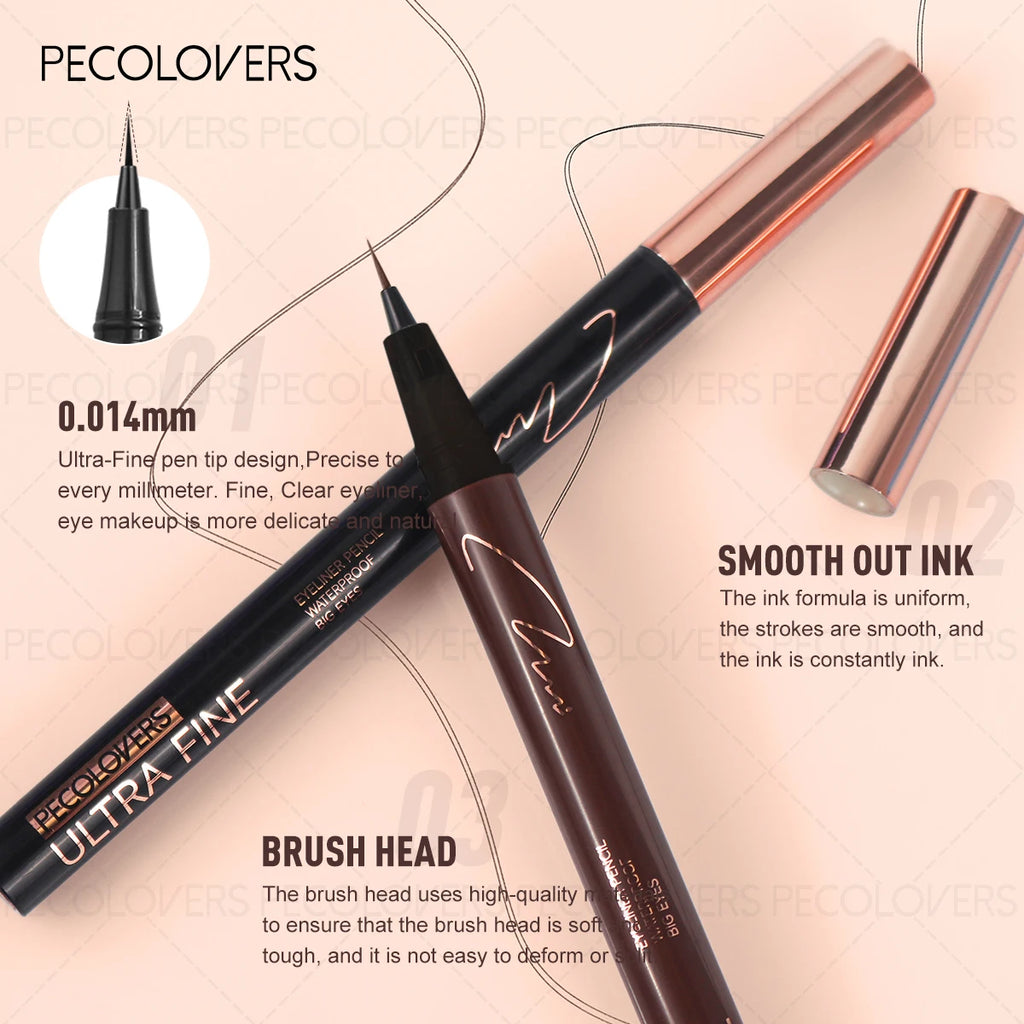 1PC Ultra-fine Tip Waterproof Liquid Eyeliner, Smudge-proof, Smooth Application, Black, Quick-drying, A Must-have for Beginners Zpaxo
