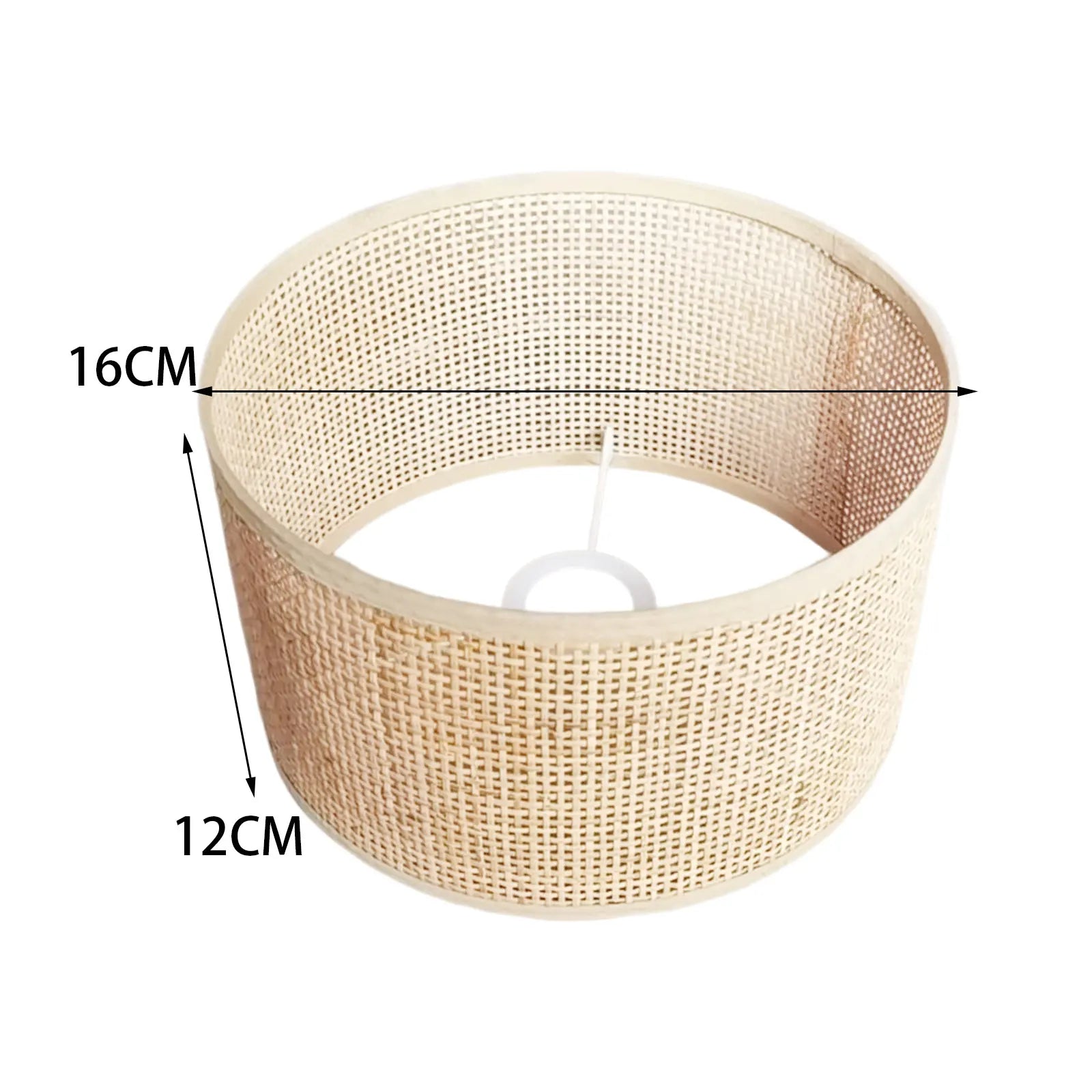 Boho Paper Rope Lampshade | Handwoven Pendant Light Shade Pendant Lampshade Zpaxo 16x12cm