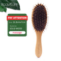 Custom Boar Bristle Hair Brush Women Hair Anti-Static Scalp Massage Comb Wood Hair Brush for Curly Thick Long Hair Detangler Zpaxo 1pc boar bristle