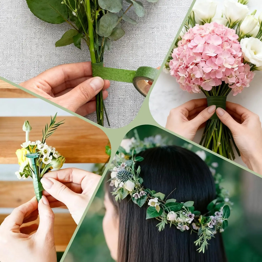 Floral Stem Wrap Tape 20 Yards – Self-Adhesive Bouquet Tape