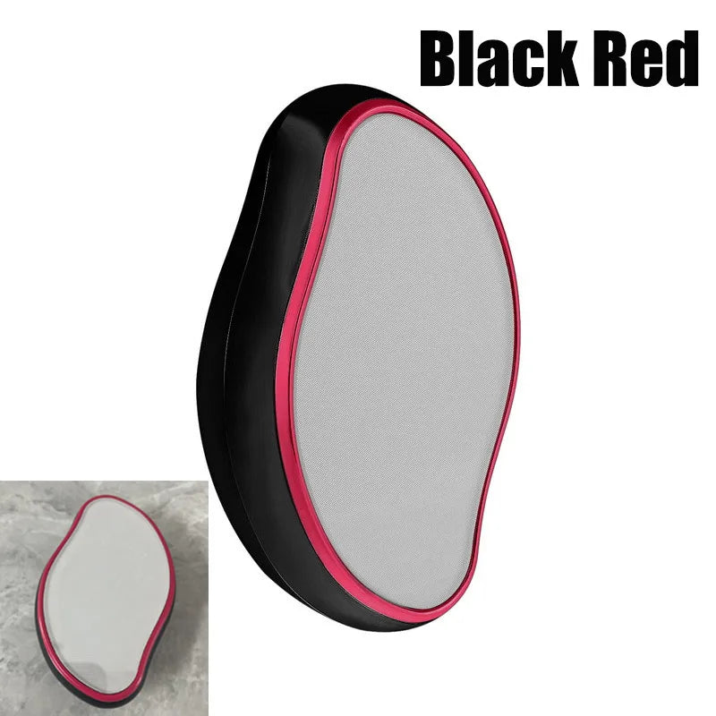 Hot Crystal Physical Hair Removal Eraser Glass Hair Remover Painless Epilator Easy Cleaning Reusable Body Care Depilation Tool Zpaxo black red
