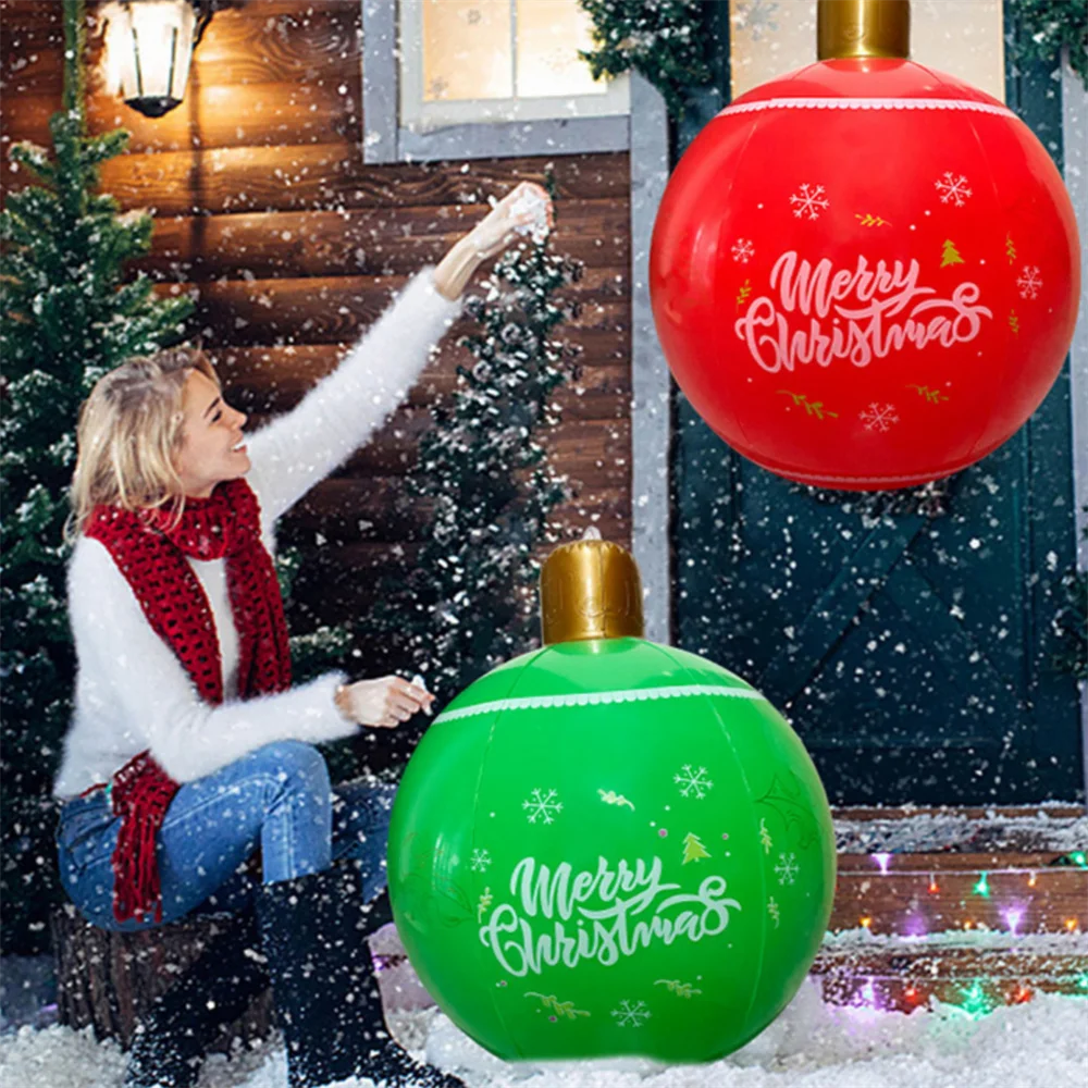 55cm Giant Inflatable Christmas Ball – PVC Xmas Ornament Decor
