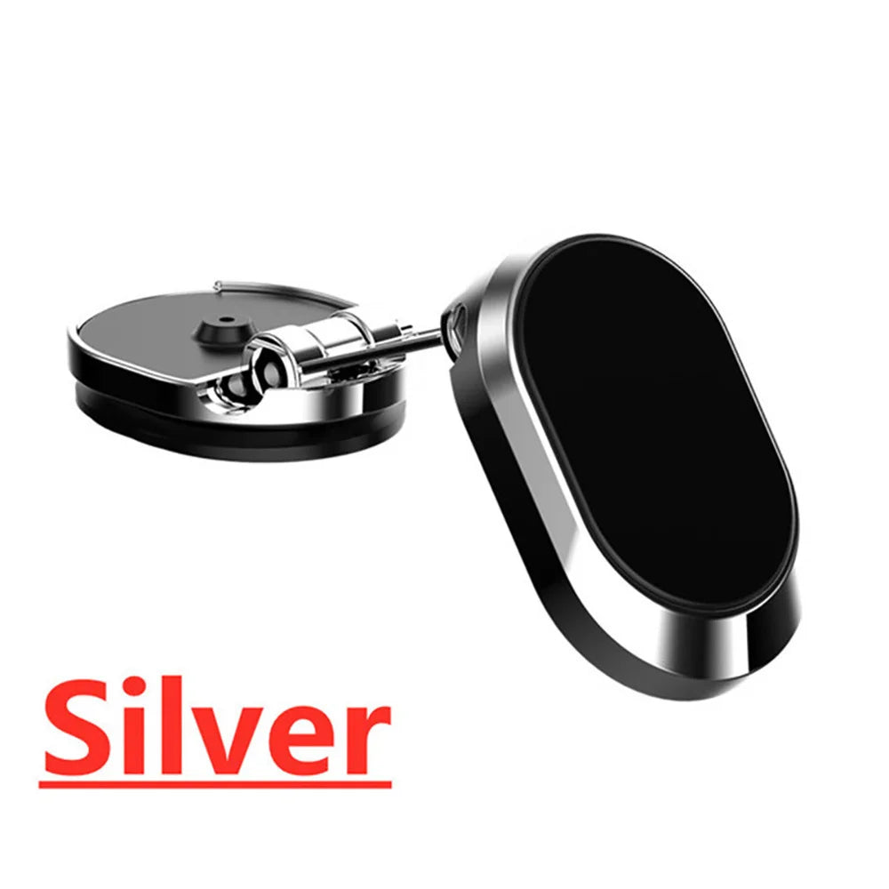 Magnetic Car Phone Holder – Foldable GPS Bracket for iPhone & Samsung Car Phone Mount Zpaxo Silver