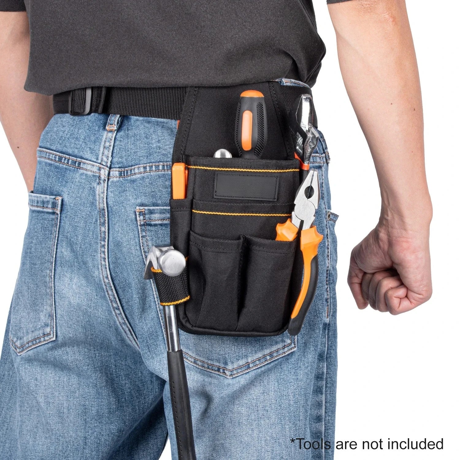 Pocket Tool Pouch，6-Pouches and 9 Screwdriver Loops Construction, Heavy-Duty Tool Bag with Adjustable Belt for Electrici Zpaxo