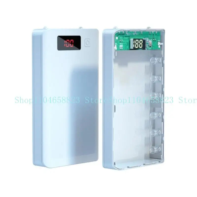 6x18650 Battery for Case Storage Box Battery Holder Charging Box for Shell LCD Displa Zpaxo