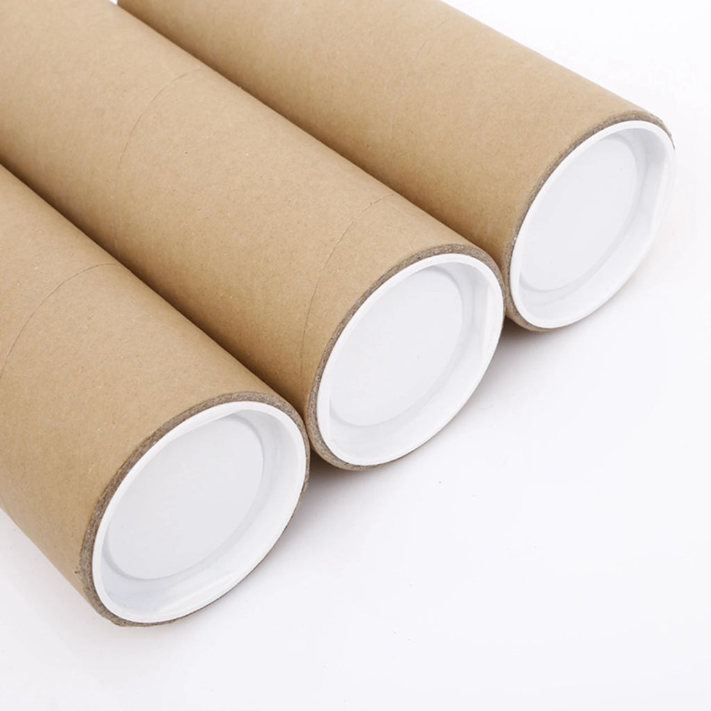 Long Cardboard Poster Tubes Mailing Caps Storage Postal Tube Zpaxo