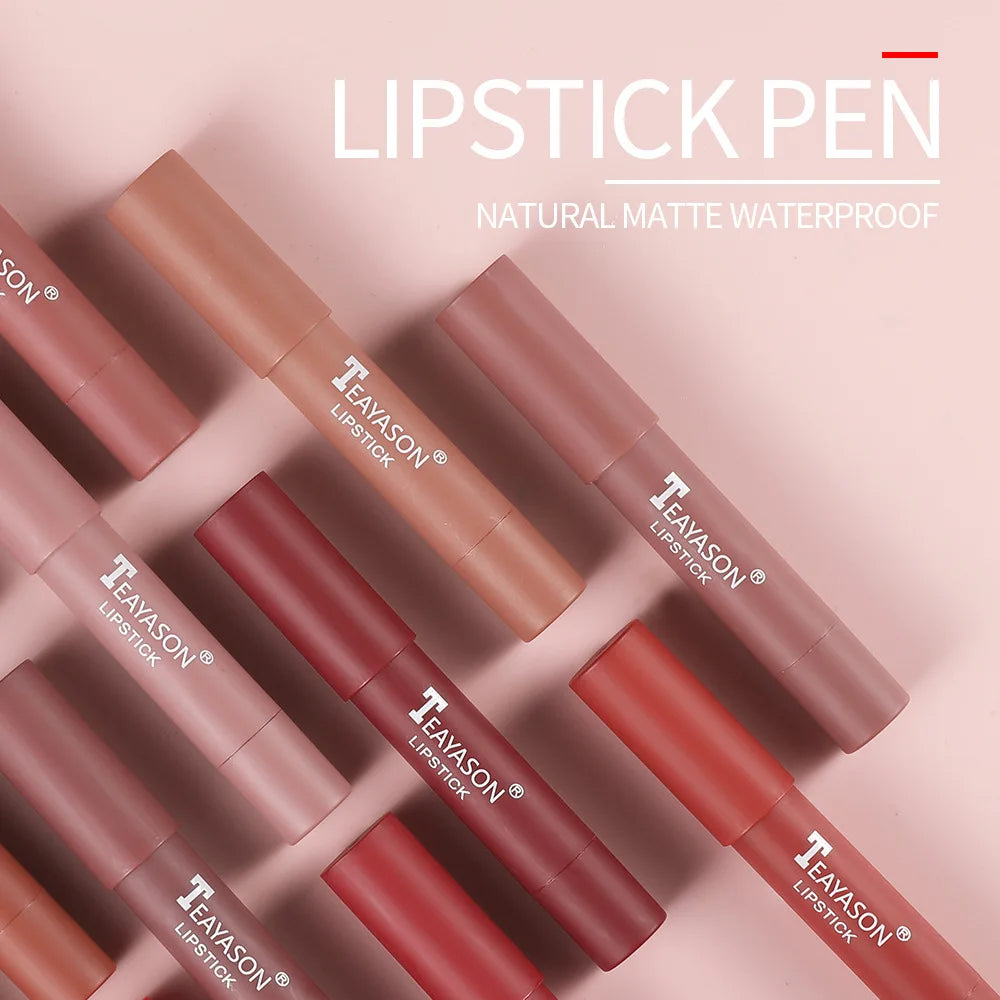 Matte Lipstick Easy Coloring Non-Stick Cup Long-Lasting Comfortable Wear Lip Makeup for Women Zpaxo