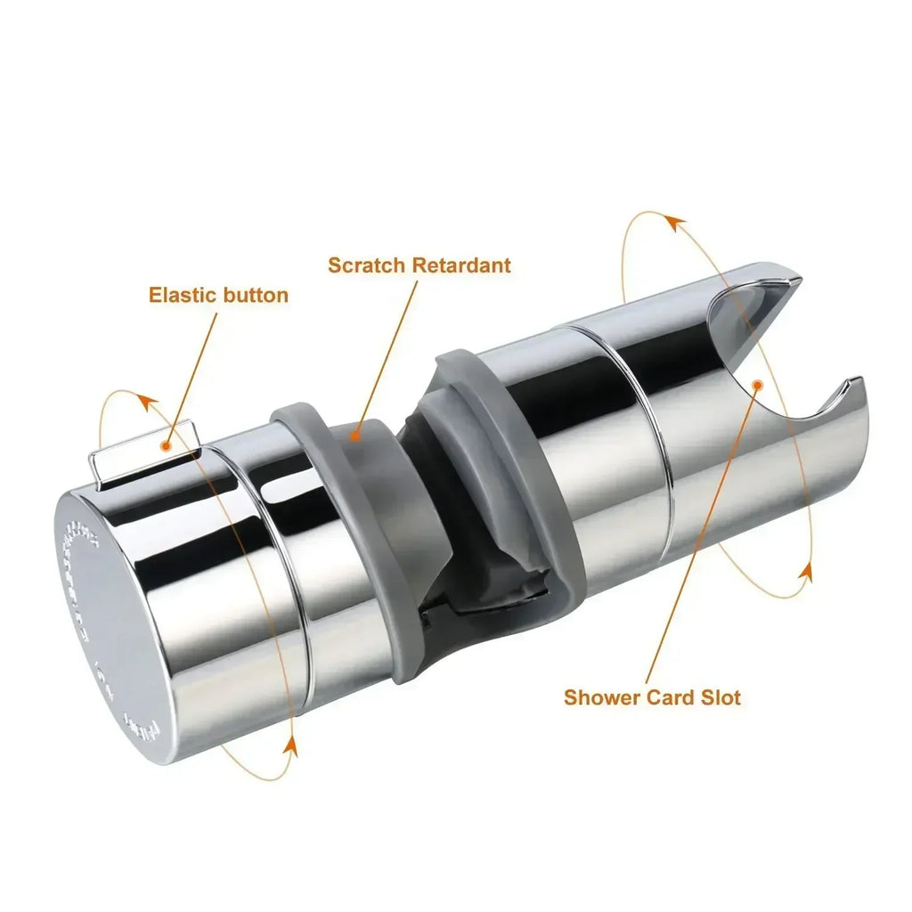 Hot Universal Shower Head Holder Adjustable 18~25mm ABS Chrome Shower Rail Holder Bathroom Accessories Shower Mounting Brackets Zpaxo