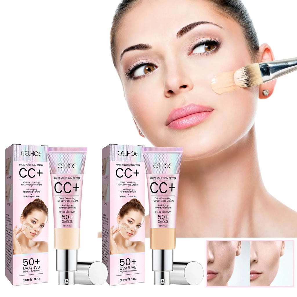 CC Cream Foundation Waterproof Brighten Moisturizing Foundation Concealer Oil-Control Sunscreen Spf 50 Zpaxo