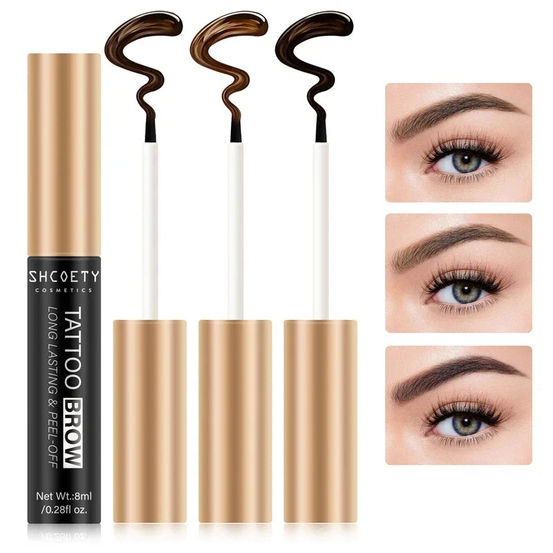 Peel-off Eyebrow Gel Tint Black Brown Eye Brow Enhancers Makeup Waterproof Lasting Liquid Gel Tear Wear Easy Natural Brow Tattoo Zpaxo