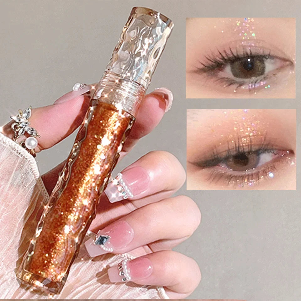 Halloween Glitter Eyeshadow Liquid - Glossy glitter long-lasting singlecolor tiny sparkling shimmer eyeshadow for festive makeup Zpaxo