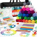 Crochet Kit for Beginners Adults Crochet Kits for Beginners Kids Knitting Needles & More Ideal Beginner Kit Zpaxo Crochet hook set