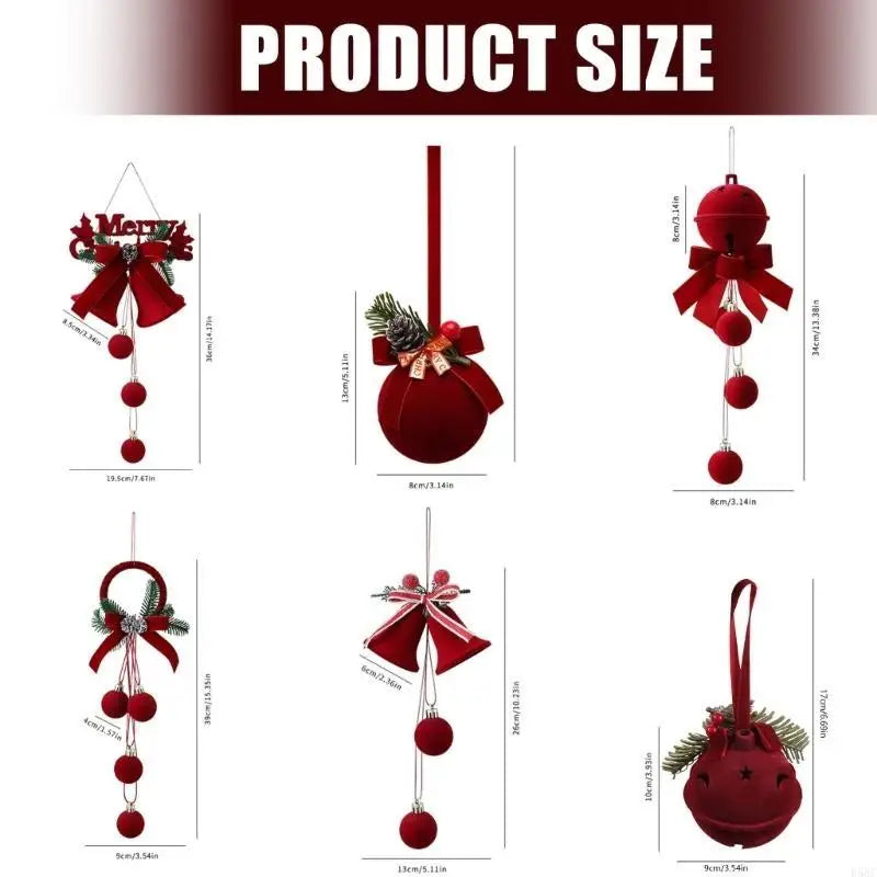Nordic Bells Christmas Ornament Tree Decorations Ball Small Hanging