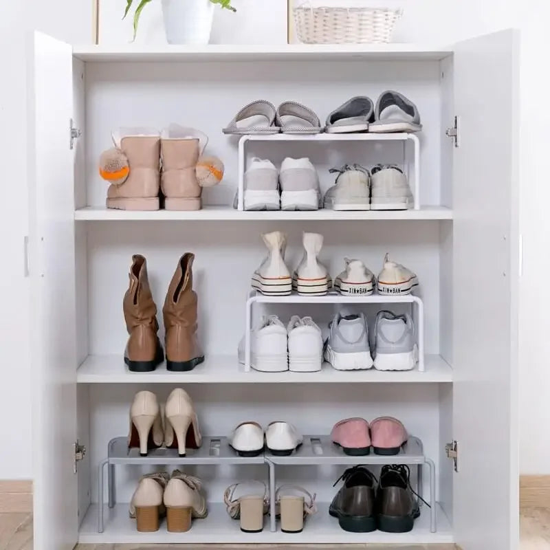 ABS Shoe Rack Extensible Shoe Hanger Storage Space Saving Shelf Telescopic Storage Rack Household Kitchen Cabinet Organizer Zpaxo
