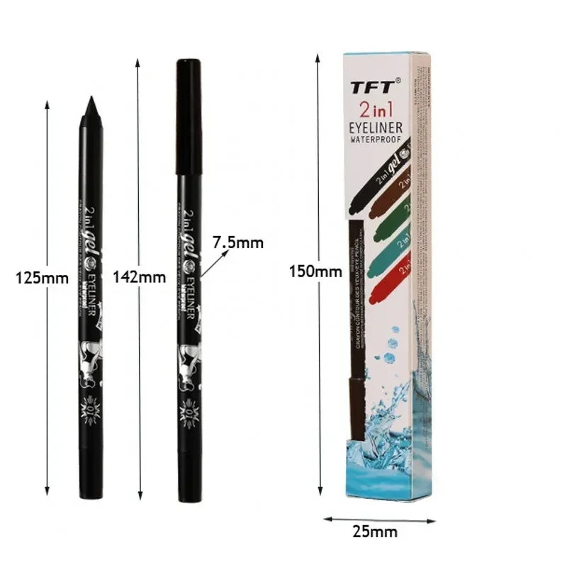 Quick-drying Eyeliner Waterproof Liquid Gel Pen Colourful Pigment