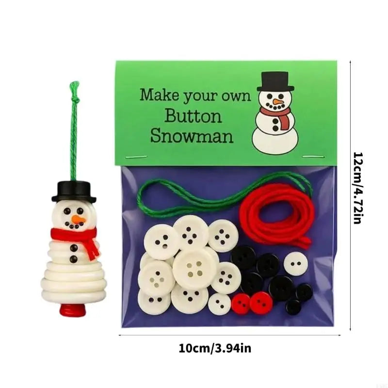 Holiday Button Decors Making Complete Christmas Craft Activity All