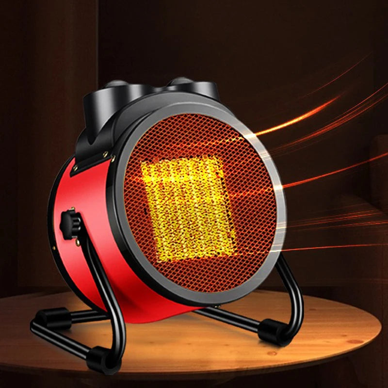 Electric Heating Fan 2000W Portable Space Heater Adjustable Thermostat 2 Heat Settings + Fan Mode Overheat & Tip-Over Protection Zpaxo
