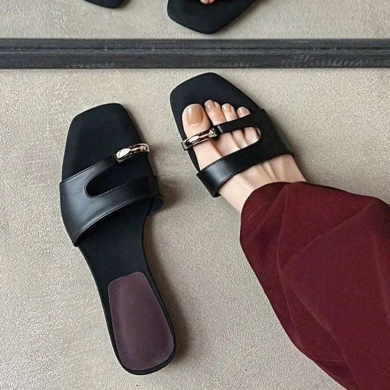 Women Slippers Casual Anti-slip Designer Comfortable Outdoor Sandals Zpaxo black 35