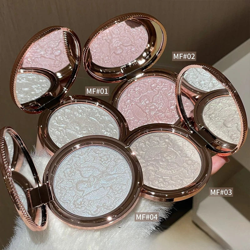 Little Angel Relief Shimmer Diamond Highlighter Palette Lasting Fine Pearly Glitter Powder Natural Brighten Contour Makeup Zpaxo