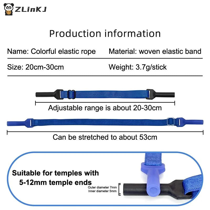 ▶1Pcs Eyeglass Anti-Loss Lanyard Sports Glasses Elastic Rope Chain For Kids Adult Glasses Elasticity Strap Retainer Cord Holder Zpaxo