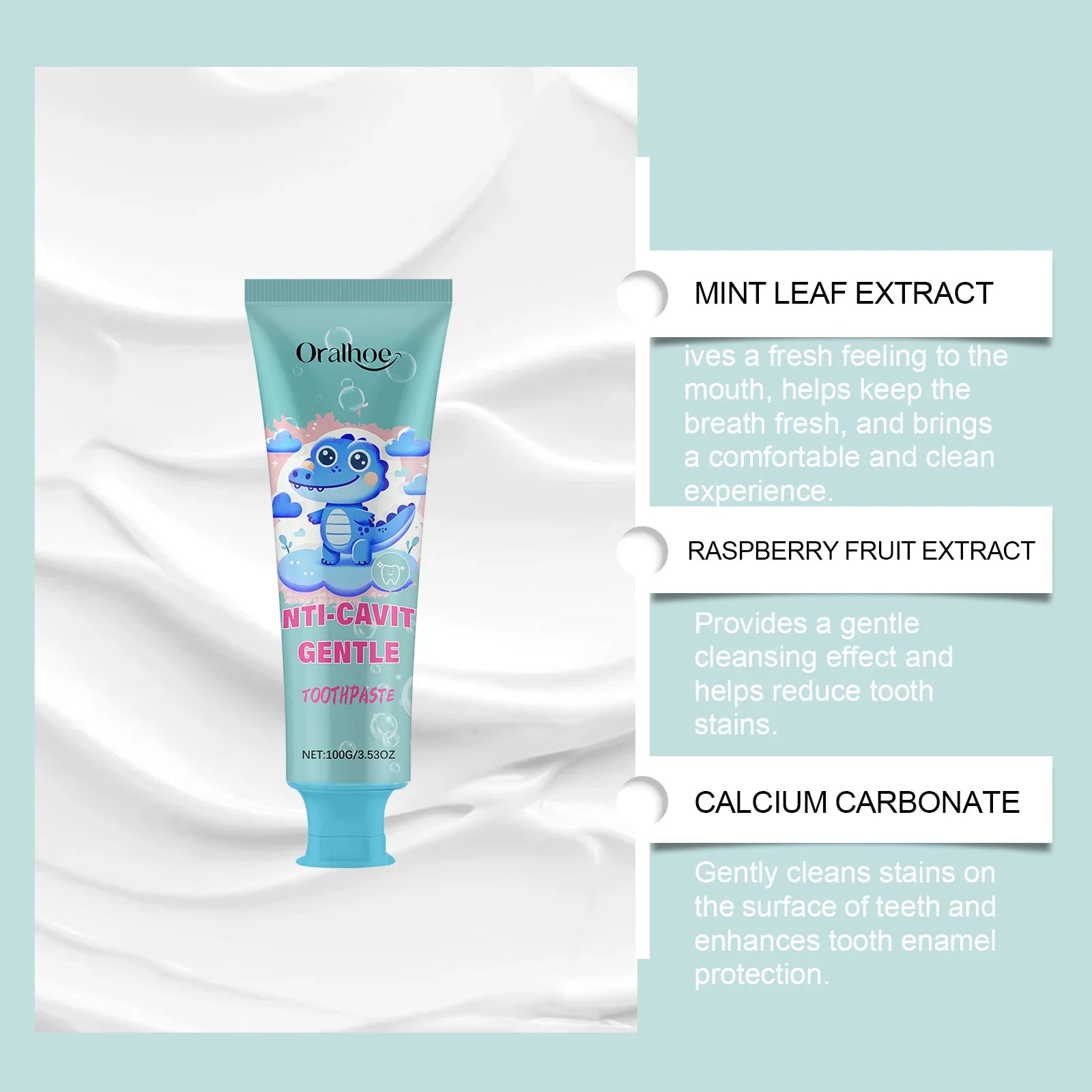 Kids Anti-Cavity Toothpaste – Enamel & Whitening for Children Kids Toothpaste Zpaxo