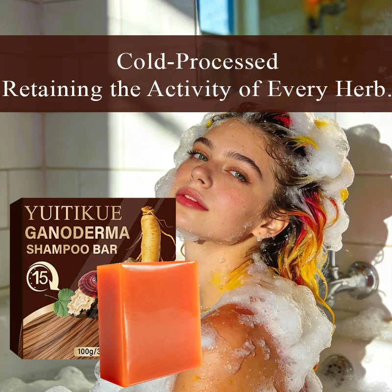 YUITIKUE Ganoderma Herbal Shampoo Bar – Deep Clean & Nourish 100g Herbal Shampoo Bar Zpaxo