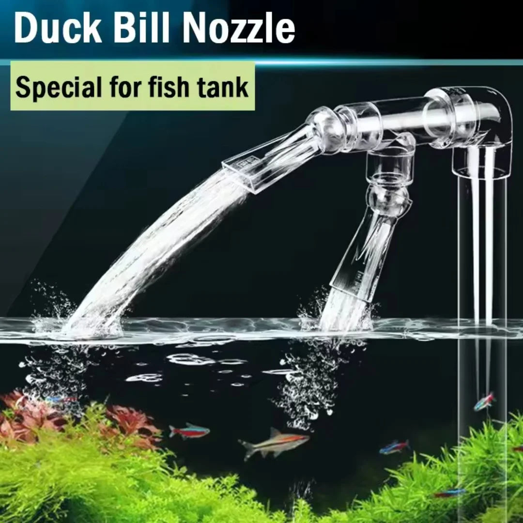 Aquarium Fish Tank Pump Duckbill Water Outlet Nozzle 360 Adjustment