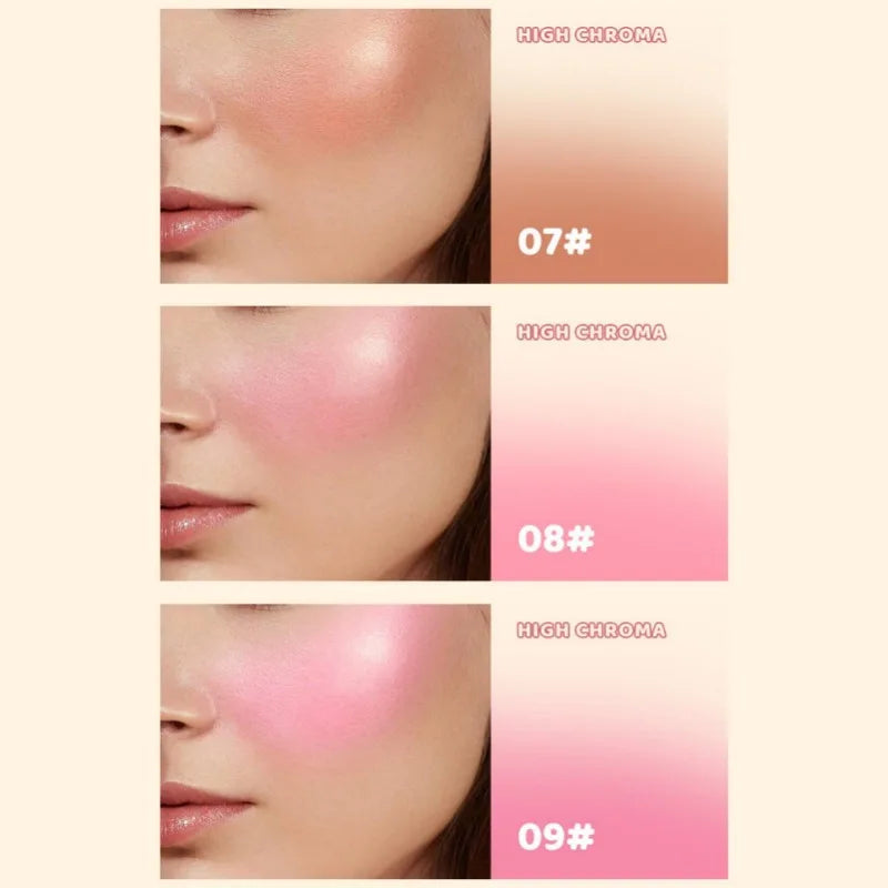1PC Monochrome Blush Palette, Low Saturation Powder, Matte Effect, Pink/red, Long-lasting, Suitable for Date and Daily Needs Zpaxo