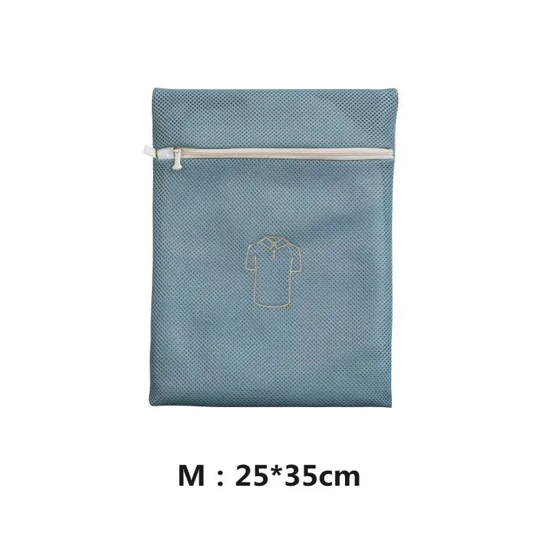 6 Size Embroidery Washing Machine Laundry Lingerie Bag Underwear Bra Socks Wash Net Large Capacity Clothes Storage Organizer Zpaxo M 25-35cm