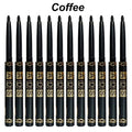 1 2 5 Waterproof Sweat-proof Black Eyeliner Pencil Eye Liner Gel Pen Zpaxo Coffee-12pcs