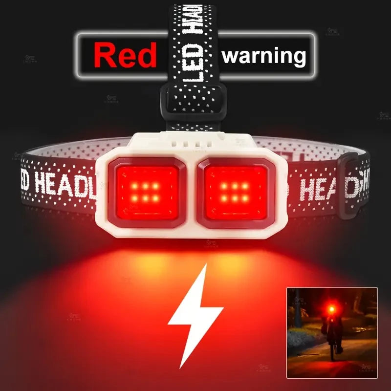 LED COB Sensor Headlamp – 4 Modes, Type-C Rechargeable, IPX4