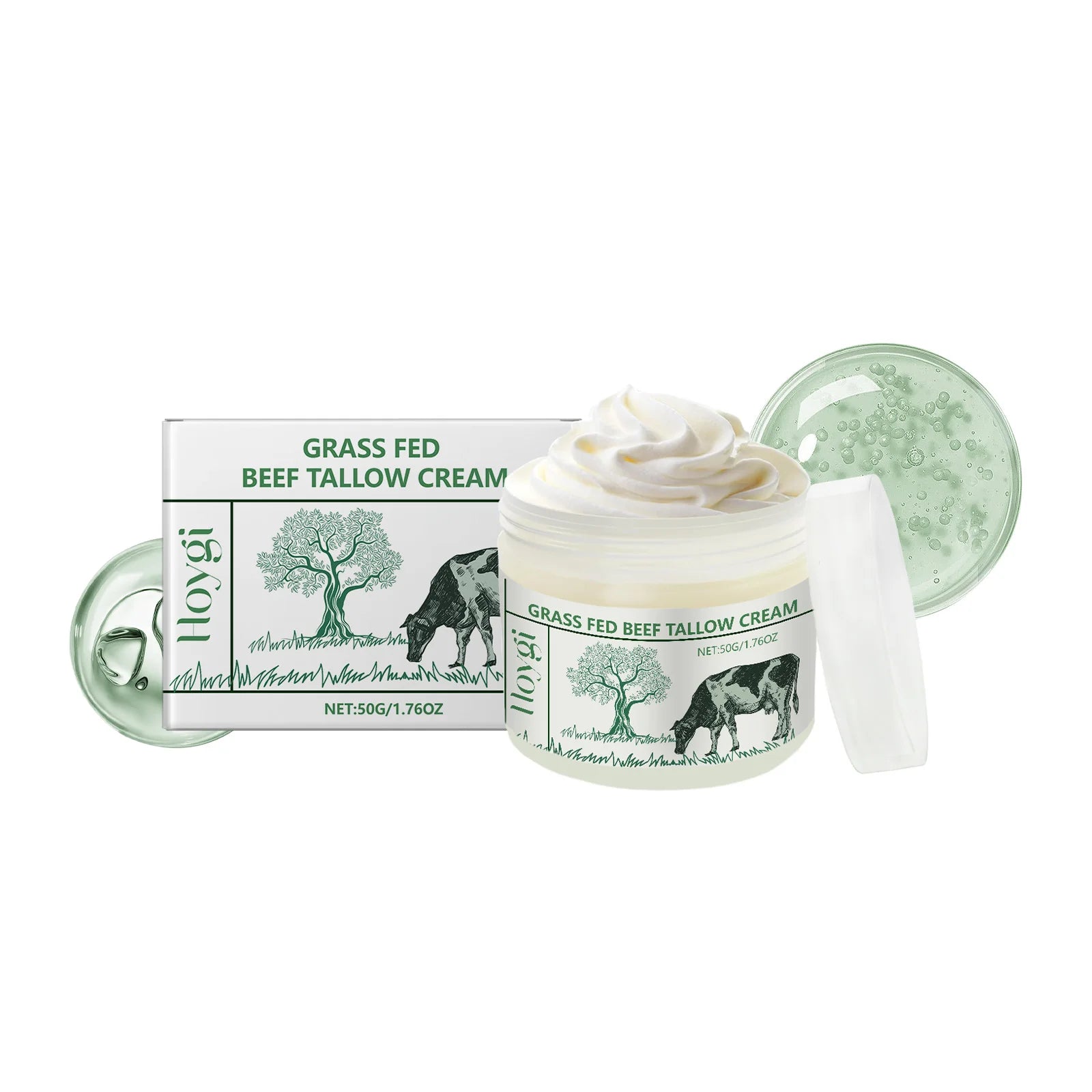 Hoygi Tallow Face & Body Cream – Firming Moisturizer 50g Tallow Face Cream Zpaxo 1Pcs