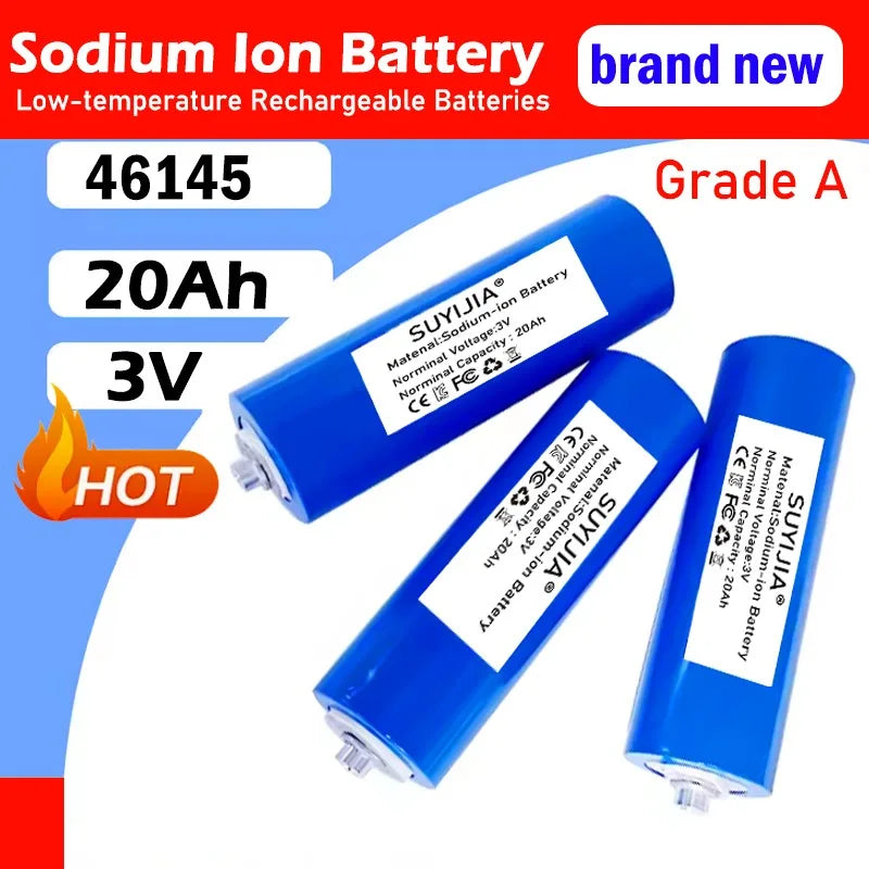 Brand New 46145 200A Large Power 3V 20AH Sodium Ion Battery Grade A Rechargeable LTR Battery for Solar Energy Storage UAV Zpaxo