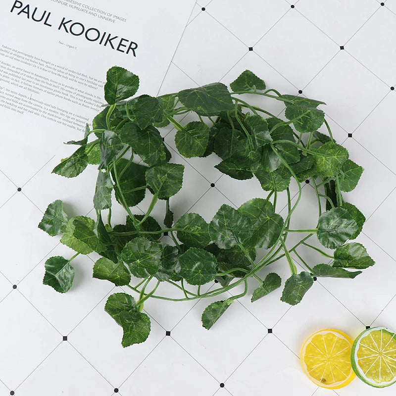 Green Plants Leaf 2 0m Artficial Vine Hanging Decor Rattan Liana Wall Zpaxo
