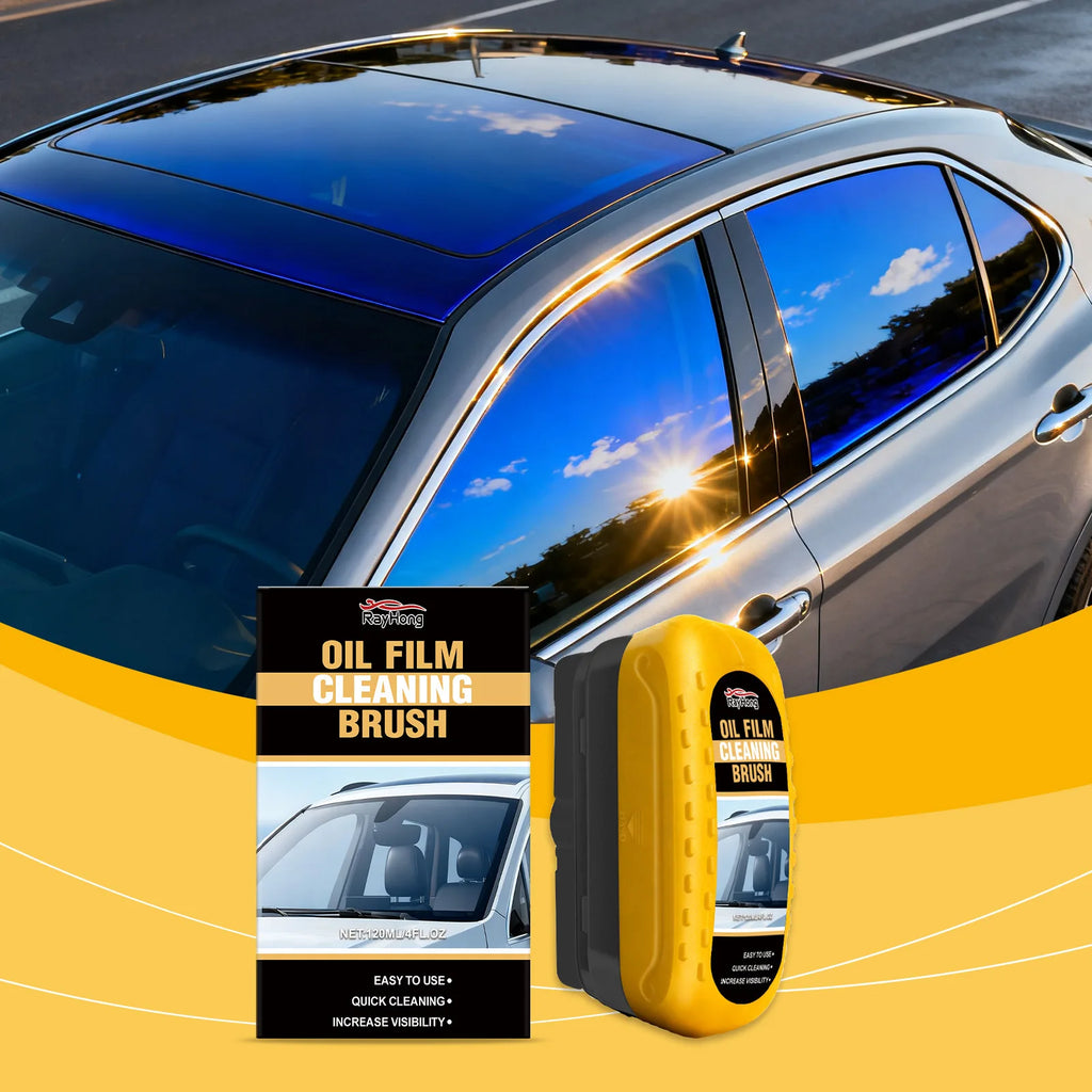 RayHong Car Windshield Oil Film Remover Cleaning Brush 120ml Car Glass Cleaner Zpaxo