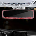 Bling Design Car Rearview Mirror Decor Full Rhinestone Shiny Crystal Zpaxo Red