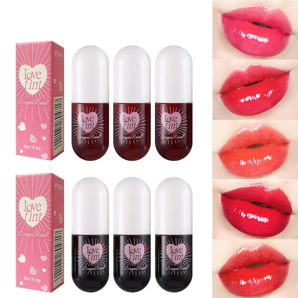 Mirror-Like Lipstick, Water-Dyed Lip Liquid, Lip Gloss, Water-Glossy Mirror Glass Lip Lipstick, Long-Lasting, Non-Stick Cup Lip Gloss, Lightweight and Compact Lip Gloss Zpaxo
