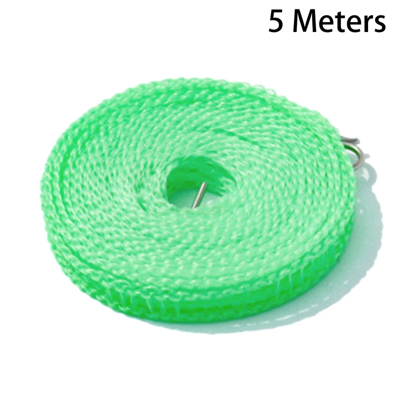 CM5 10M Portable Clothesline Anti-skid Windproof Outdoor Travel Zpaxo 5 Meters Green